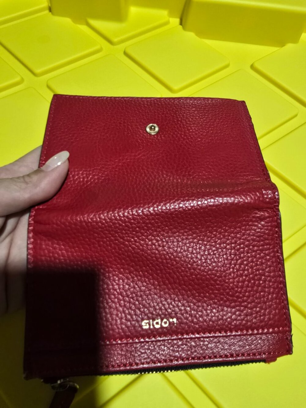 Lodis Kate N/S French Purse Red Leather RFID WalletLodis Kate N/Snap Closure EUC - Picture 7 of 15